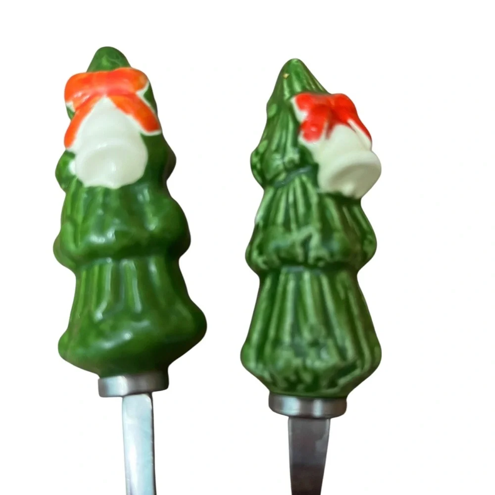 Vintage Christmas Tree Hors‎ D'oeuvres Servers